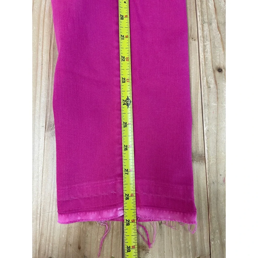 ANA A New Approach Womens Fuchsia Pink Mid Rise Skinny Jegging Raw Hem Size 14 - Picture 4 of 4